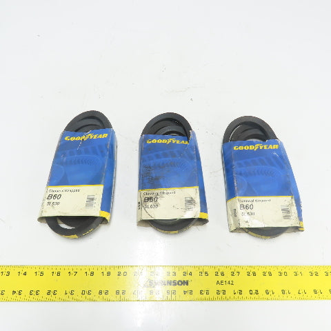 Goodyear B60 SL630 Classical Wrapped V-Belt Drive 63" Lot Of 3