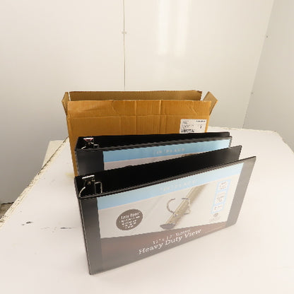 [IN] Place 1388845 24130557 heavy Duty 11" x 17" View Binder 3" Black Lot Of 2