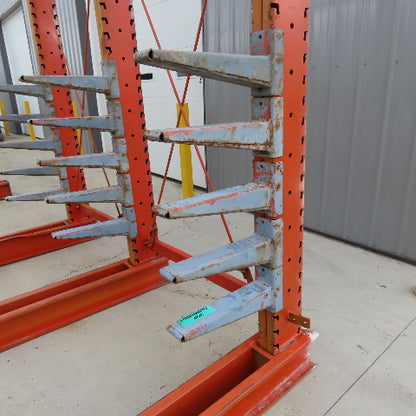 Interlake 16' Tall Single Sided 3-Post Cantilever Rack 101" W x 18" Deep 5-Tier