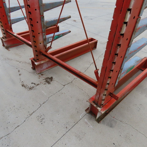 Interlake 16' Tall Single Sided 3-Post Cantilever Rack 101" W x 18" Deep 5-Tier