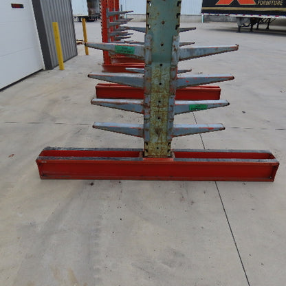 14' Tall Double Sided 2-Post Cantilever Rack 100" W x 18" Deep 8-Tier