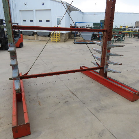 14' Tall Double Sided 2-Post Cantilever Rack 100" W x 18" Deep 8-Tier