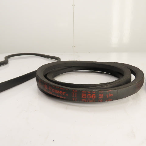 Gates Hi-Power II B66 B-Section V Belt 5/8" x 69" Long Lot Of 3 (2 Brands)