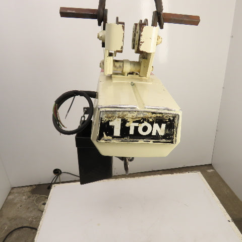 Coffing EC.2016.7 1 Ton 2000LB Electric Chain Hoist 15' Lift 16FPM 3PH W/Trolley