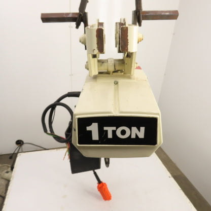 Coffing EC.2016.7 1 Ton 2000LB Electric Chain Hoist 20' Lift 16FPM 3PH W/Trolley