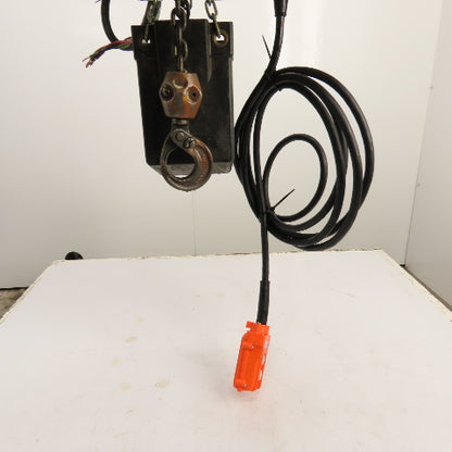 Coffing EC.2016.7 1 Ton 2000LB Electric Chain Hoist 20' Lift 16FPM 3PH W/Trolley