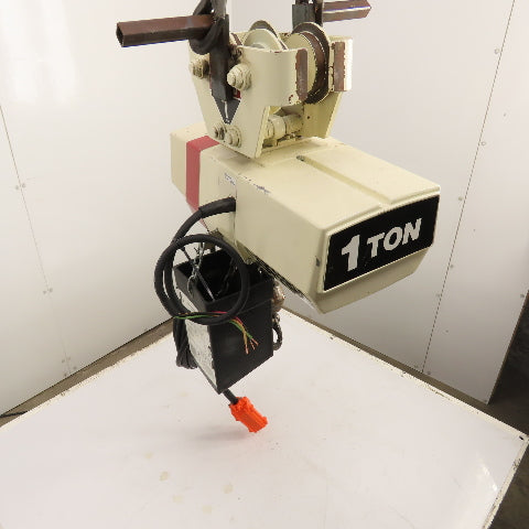 Coffing EC.2016.7 1 Ton 2000LB Electric Chain Hoist 20' Lift 16FPM 3PH W/Trolley