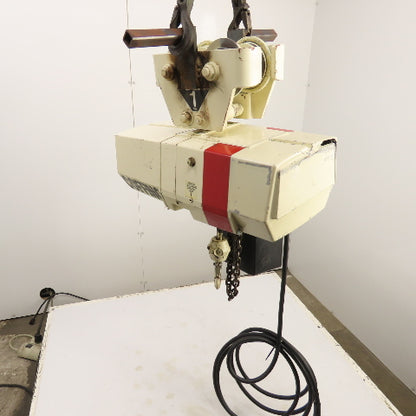 Coffing EC.2816.7 1 Ton 2000LB Electric Chain Hoist 20' Lift 16FPM 3PH W/Trolley
