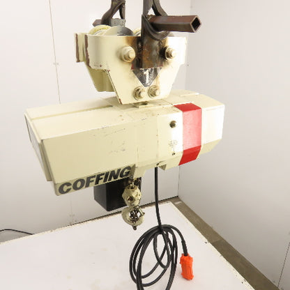Coffing EC.2816.7 1 Ton 2000LB Electric Chain Hoist 20' Lift 16FPM 3PH W/Trolley