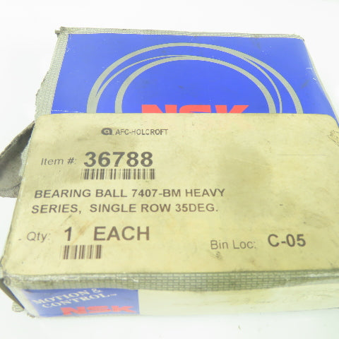 nsk 7407BMG Angular Contact Bearing 35mm Bore 100mm OD NEW