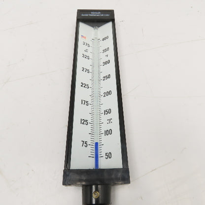 Weksler AS5H949 50-400°F 9" Adjustable Angle Glass Thermometer