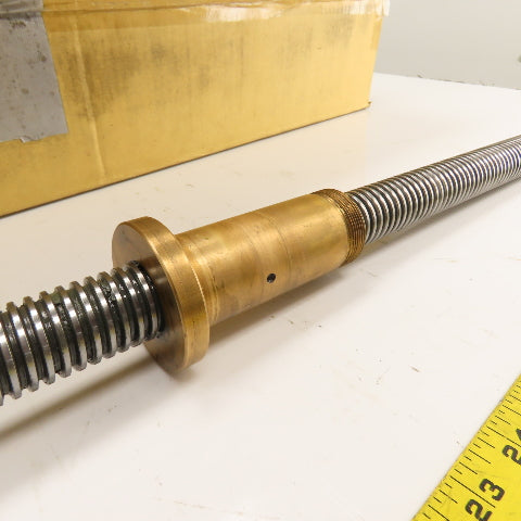 Chevalier Machine Ball Screw 30mm OD x 632mm OAL W/ Brass Nut