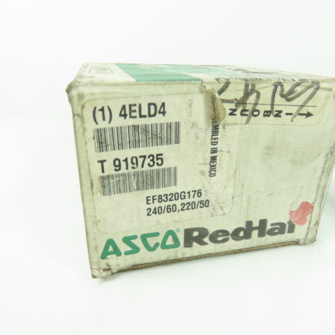 Asco EF8320G176 Red-Hat II Solenoid Valve 1/4" 240V Coil 50PSI