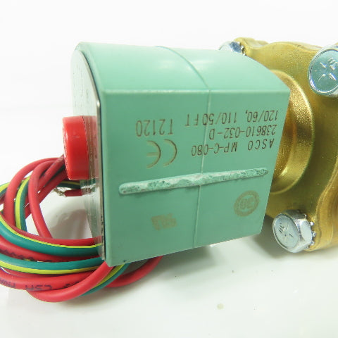 Asco 8030G003 Red-Hat II Solenoid Valve 3/4" 120V Coil 2PSI