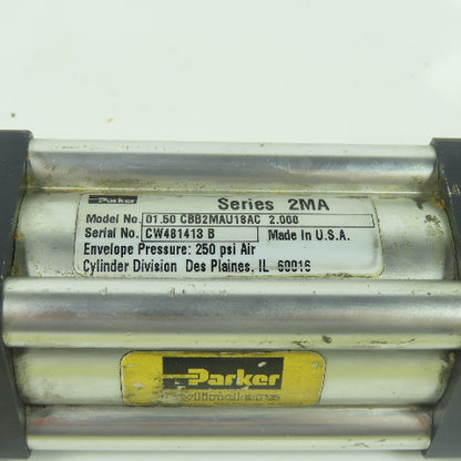 Parker 01.50 CBB2MAU18AC 2.00 Double Act Pneumatic Cylinder 1.5" Bore 2" Stroke