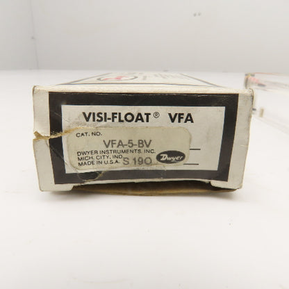 Dwyer VFA-5-BV 0-20 SCFH Air Flow Meter 100PSI MAX 1/8" NPT