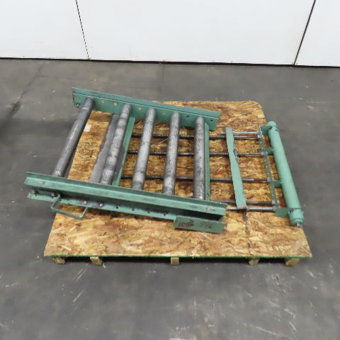 30" x 36" Gravity Roller Conveyor Spring Loaded Gate 2.5" OD 27" BF 6" Centers