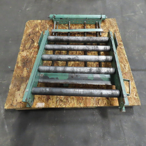30" x 36" Gravity Roller Conveyor Spring Loaded Gate 2.5" OD 27" BF 6" Centers