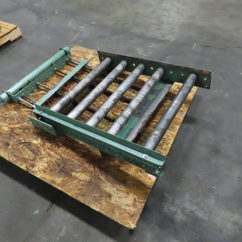 30" x 36" Gravity Roller Conveyor Spring Loaded Gate 2.5" OD 27" BF 6" Centers