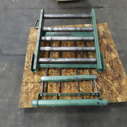 30" x 36" Gravity Roller Conveyor Spring Loaded Gate 2.5" OD 27" BF 6" Centers