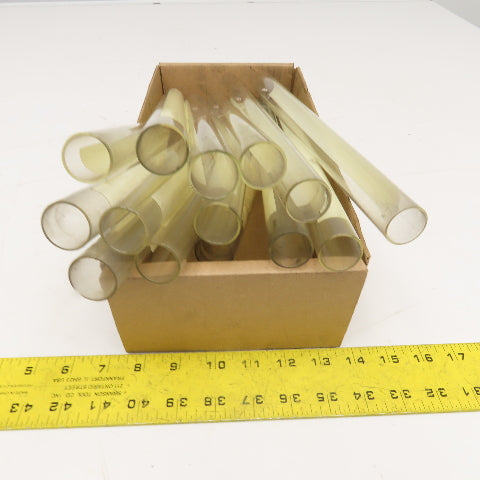 1" x 12-1/2" Rimless Borosilicate Glass Round Bottom Tube Vial Lot Of 14