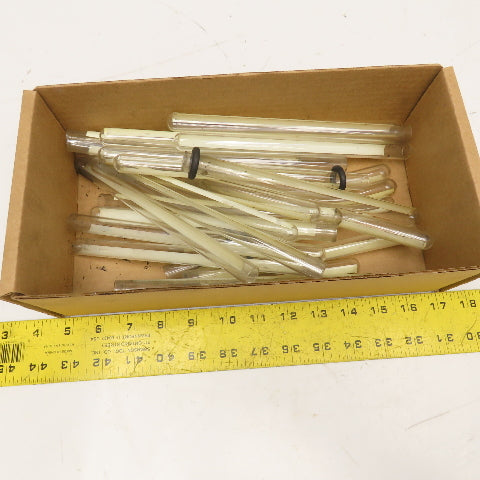 15mm x 200mm Rimless Borosilicate Glass Round Bottom Tube Vial Lot Of 27