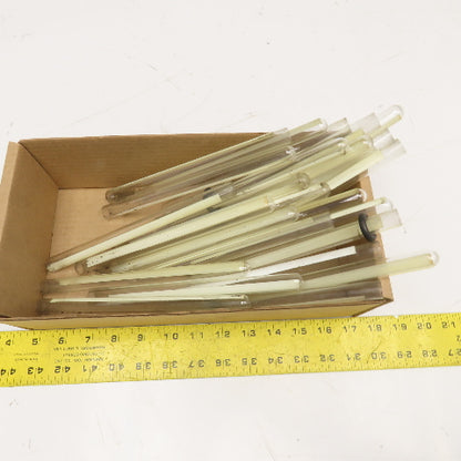 15mm x 200mm Rimless Borosilicate Glass Round Bottom Tube Vial Lot Of 27