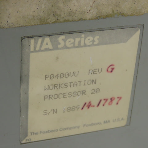 Foxboro P0400VU I/A Series Workstation Processor 20 Rev G