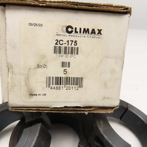Climax 2C-175 1-3/4" Bore 2 Piece Shaft Collar Black Oxide