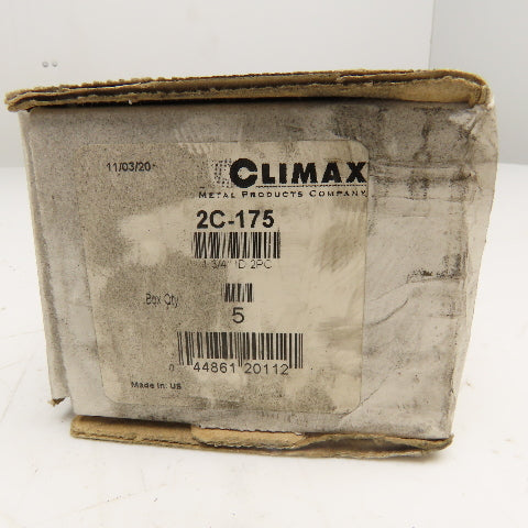 Climax 2C-175 1-3/4" Bore 2 Piece Shaft Collar Black Oxide Lot Of 5