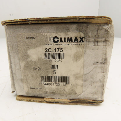 Climax 2C-175 1-3/4" Bore 2 Piece Shaft Collar Black Oxide Lot Of 5