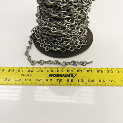 37026E #10 Single Jack Chain Bright Galvanized 150' Reel USA