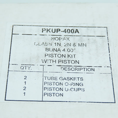 Nopak PKUP-400A BUNA 4.00" Cylinder Retrofit Piston Kit (Class 1N, 2N, MN)