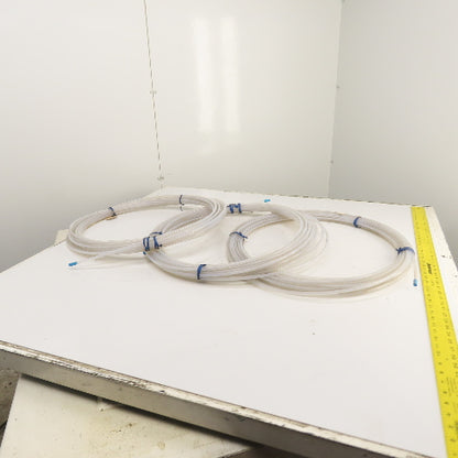Clear Plastic Tubing 100' Long x 3/16" ID x 5/16" OD (300' Total) Lot Of 3