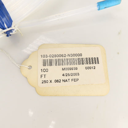 Clear Plastic Nat FEP Tubing 100' Long x 0.250" OD x "0.062 ID