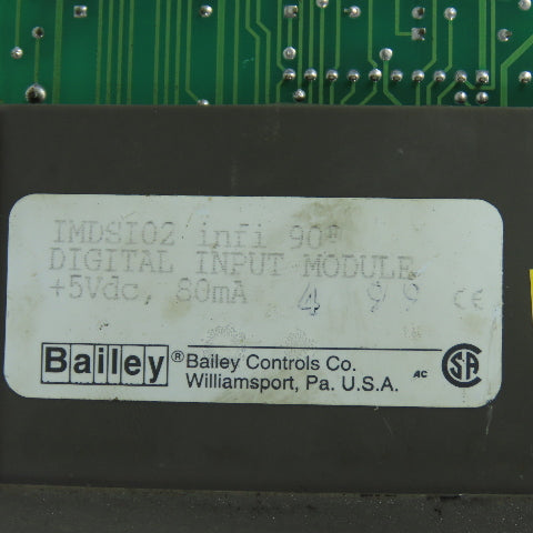 Bailey IMDSIO2 Infi 90 Digital Input Module +5VDC 80mA Lot Of 2