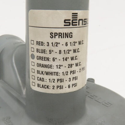 Sensus 143-80 Series 1-1/4" NPT Gas Regulator Orifice 922 Green Spring 20PSI