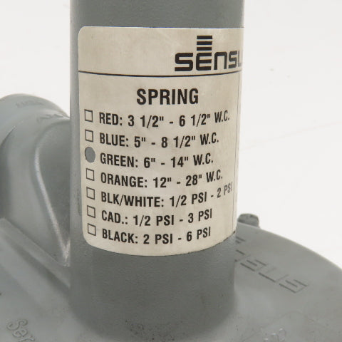 Sensus 143-80 Series 1-1/4" NPT Gas Regulator Orifice 922 Green Spring 20PSI