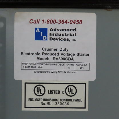 ABB PSTB470-600-70 1SFA894016R7000 Soft Motor Starter W/ Controls & Enclosure