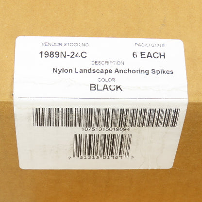 EasyFlex 1989N-24C 8" Landscape Edging Anchoring Spikes Black Nylon 144 Count
