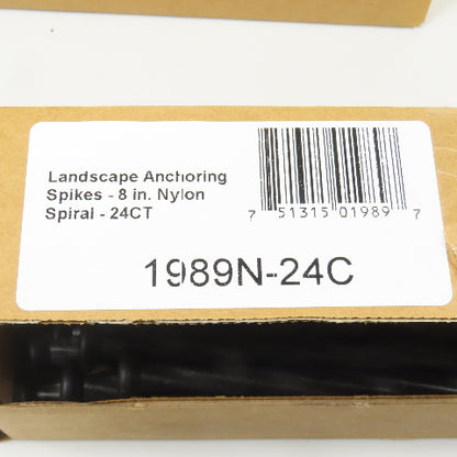 EasyFlex 1989N-24C 8" Landscape Edging Anchoring Spikes Black Nylon 144 Count