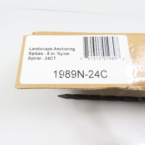EasyFlex 1989N-24C 8" Landscape Edging Anchoring Spikes Black Nylon 24 Count