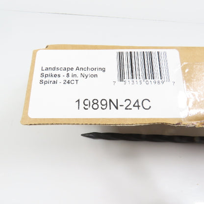 EasyFlex 1989N-24C 8" Landscape Edging Anchoring Spikes Black Nylon 24 Count