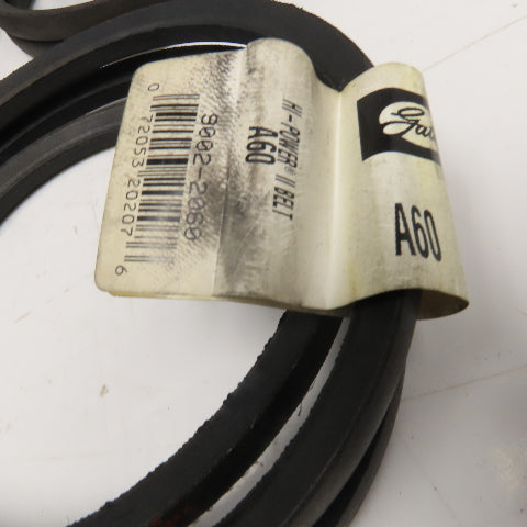 Gates A60 Hi-Power A Section V-Belt 62" Lot Of 4