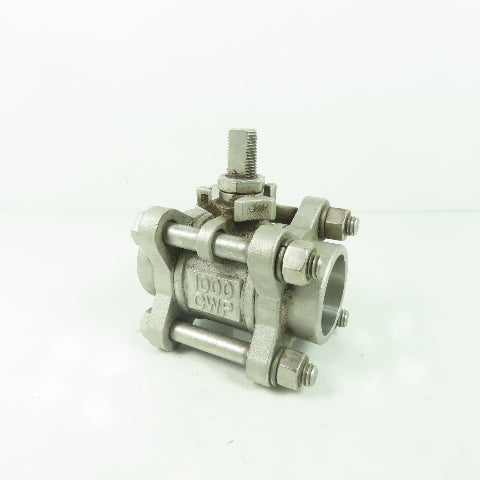 Jamesbury 3C-3600MT-3 1" 316 Stainless Steel Socket Weld Ball Valve 1000CWP CF8M
