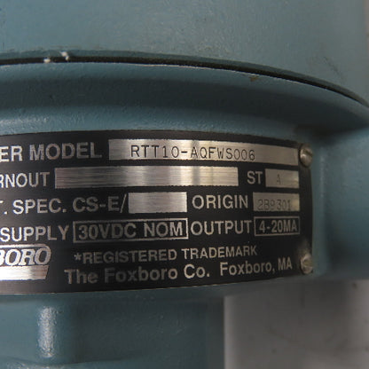 Foxboro RTT10-AQFWS006 Temperature Transmitter 0-150°F 30VDC 4-20mA