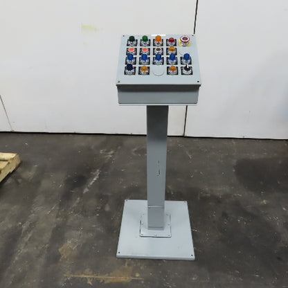 Hoffman E20PBA Pedestal Mounted Operator Station 20-Hole Pushbutton Enclosure