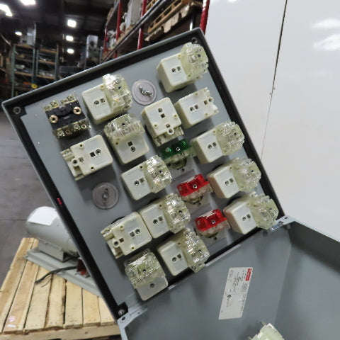 Hoffman E20PBA Pedestal Mounted Operator Station 20-Hole Pushbutton Enclosure
