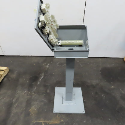 Hoffman E20PBA Pedestal Mounted Operator Station 20-Hole Pushbutton Enclosure