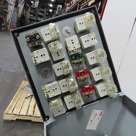 Hoffman E20PBA Pedestal Mounted Operator Station 20-Hole Pushbutton Enclosure